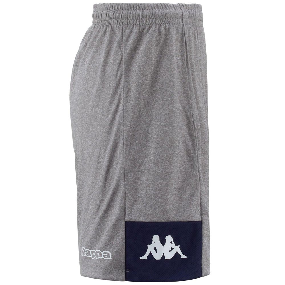 Men Kappa 4 Football Daggo Shorts Grey | 710638-BRV