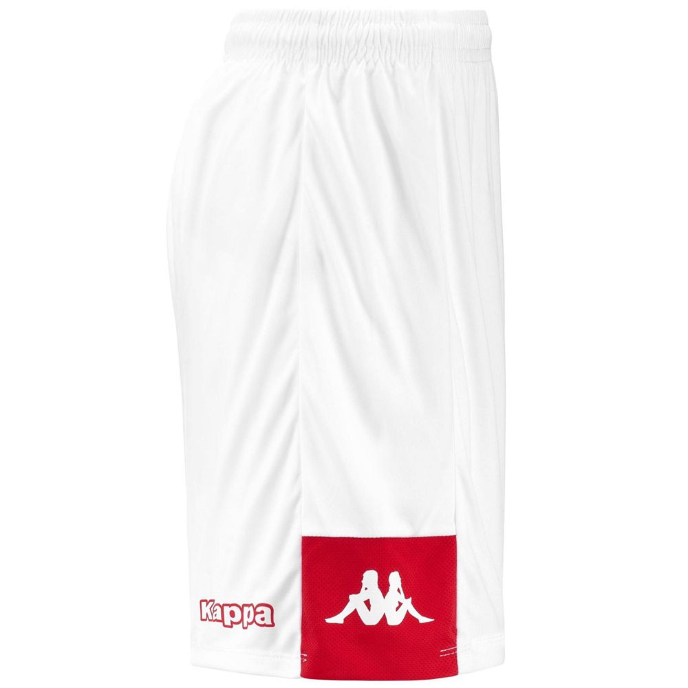 Men Kappa 4 Football Daggo Shorts White | 251734-OQP