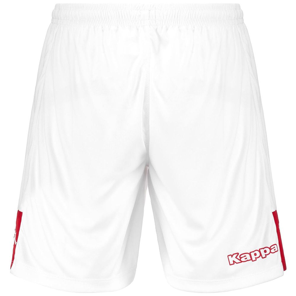 Men Kappa 4 Football Daggo Shorts White | 251734-OQP