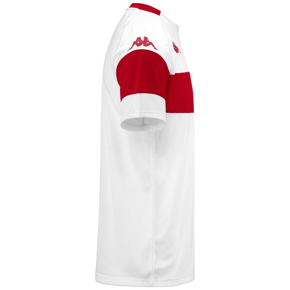 Men Kappa 4 Football Dareto Jersey White | 128794-JNE