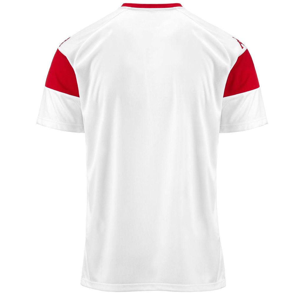 Men Kappa 4 Football Dareto Jersey White | 128794-JNE