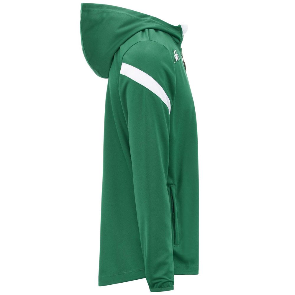 Men Kappa 4 Football Dolve Hoodie Green | 086945-KRF