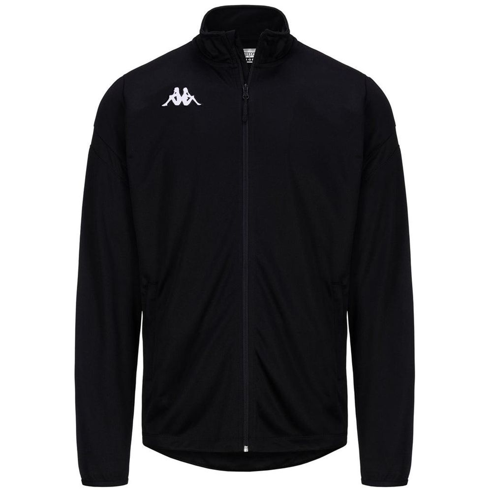 Men Kappa 4 Football Dolvio Jacket Black | 896140-LPQ