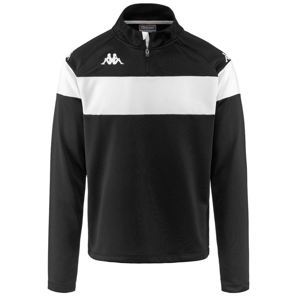 Men Kappa 4 Football Dovare Sweater Black | 728359-FKN