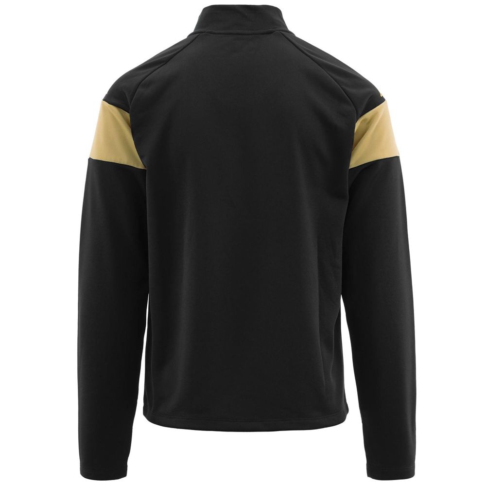 Men Kappa 4 Football Dovare Sweater Black | 741082-GMW