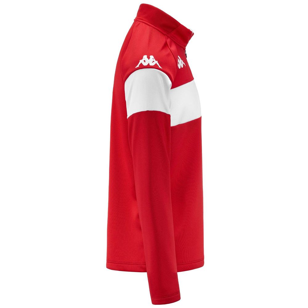 Men Kappa 4 Football Dovare Sweater Red | 654910-LUH