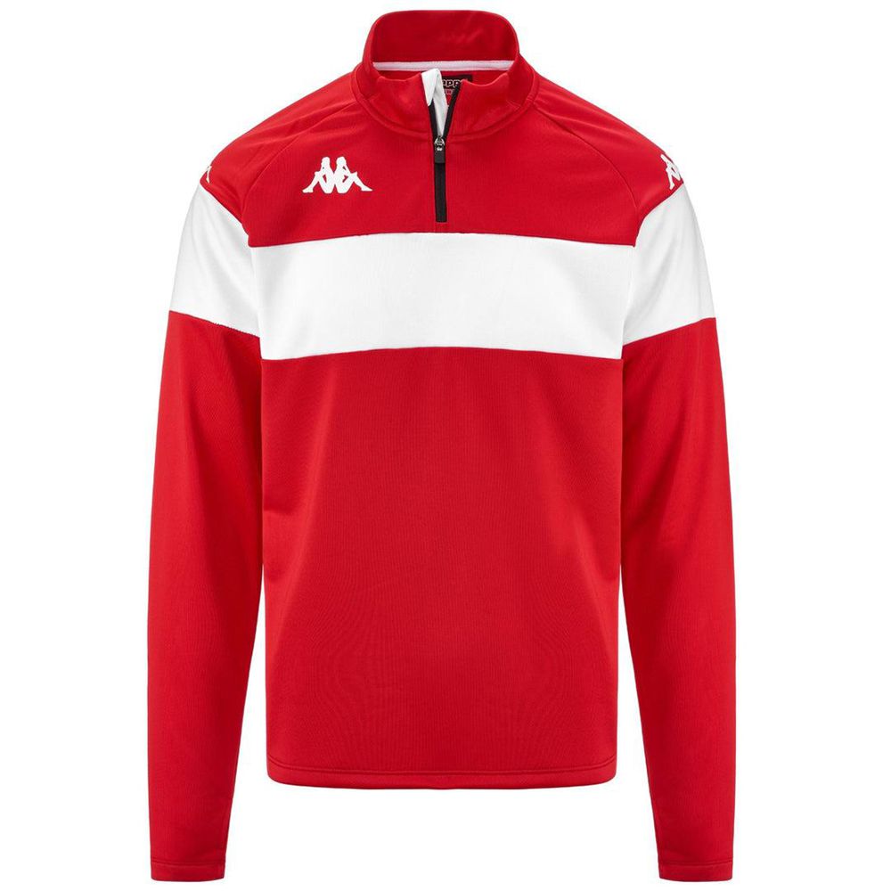 Men Kappa 4 Football Dovare Sweater Red | 654910-LUH