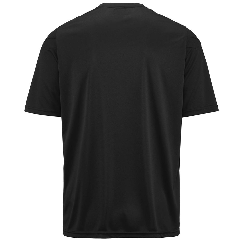 Men Kappa 4 Football Dovo Jersey Black | 267819-SJA