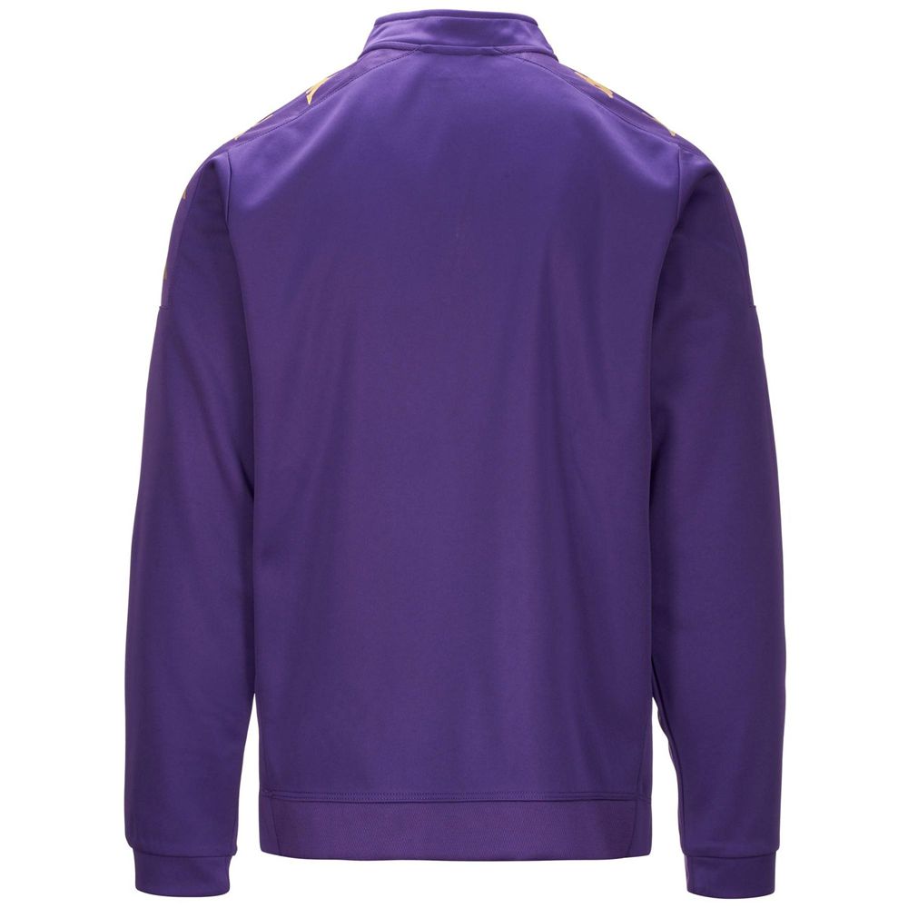 Men Kappa 4 Football Gassolo Sweater Purple | 450672-QAU