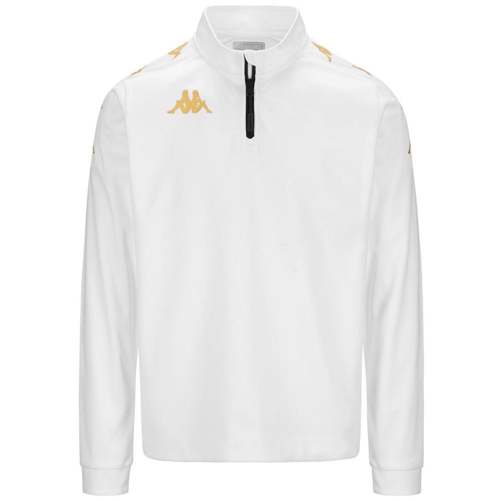 Men Kappa 4 Football Gassolo Sweater White | 497813-EMH