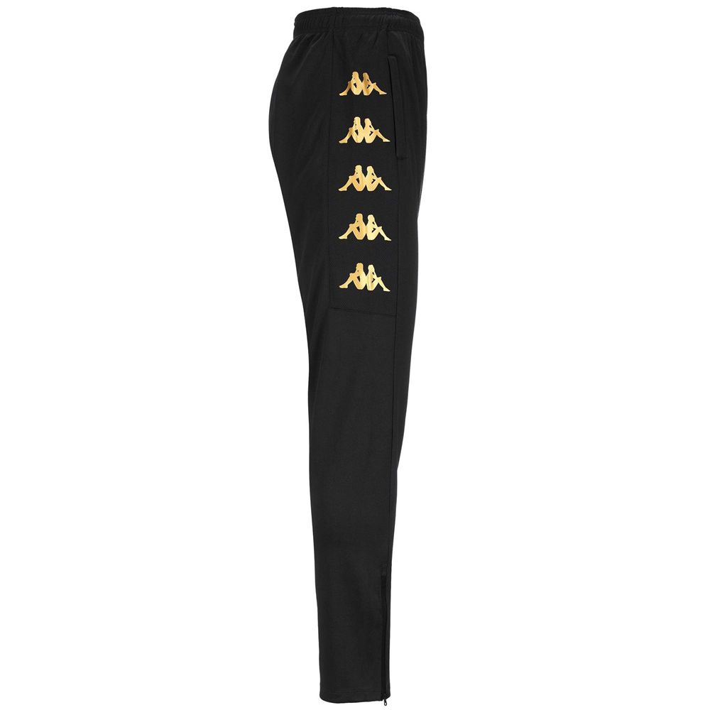 Men Kappa 4 Football Gaston Pants Black | 068279-ZGC