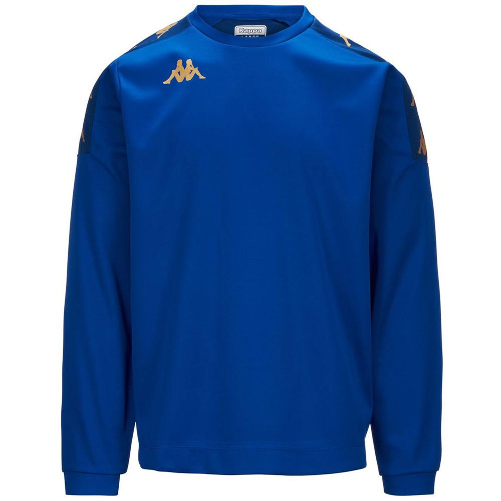 Men Kappa 4 Football Gaverno Sweater Blue | 354679-NSB