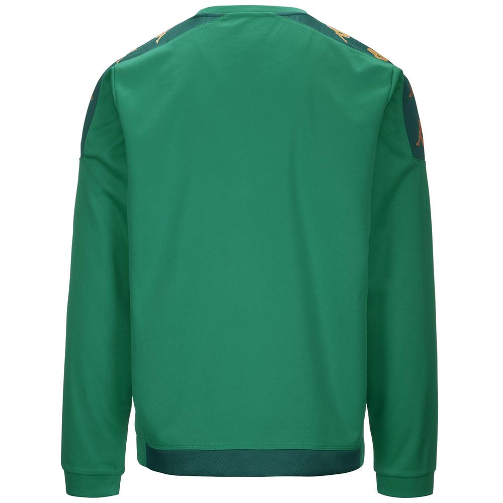 Men Kappa 4 Football Gaverno Sweater Green | 610374-HGP