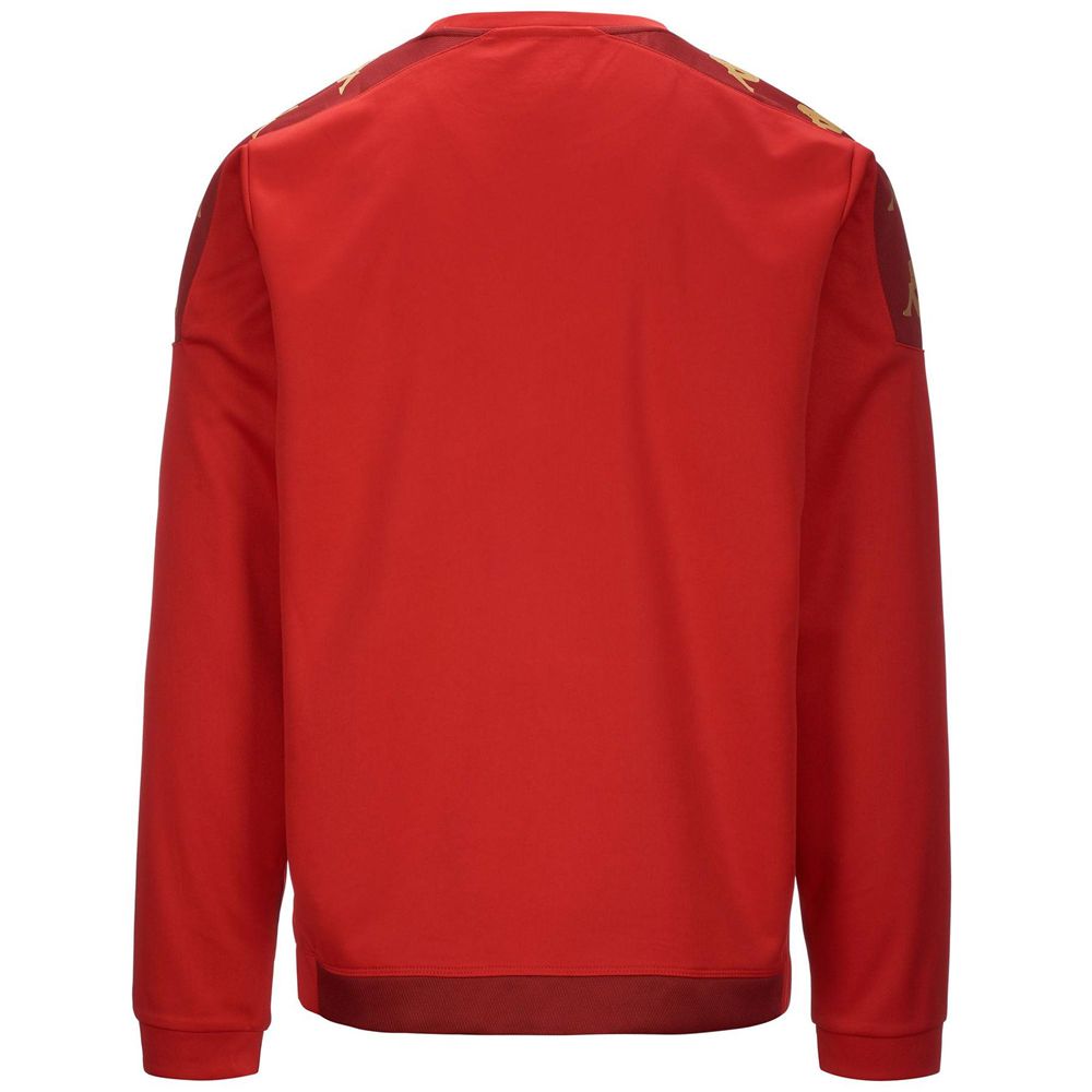 Men Kappa 4 Football Gaverno Sweater Red | 578319-PZO