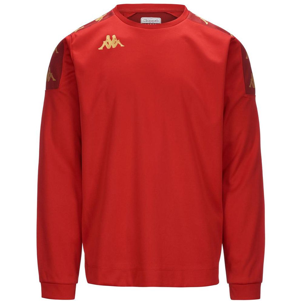 Men Kappa 4 Football Gaverno Sweater Red | 578319-PZO