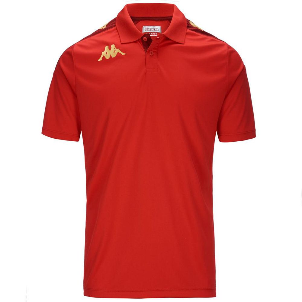 Men Kappa 4 Football Ghiolo Polo Shirt Red | 381692-JNR