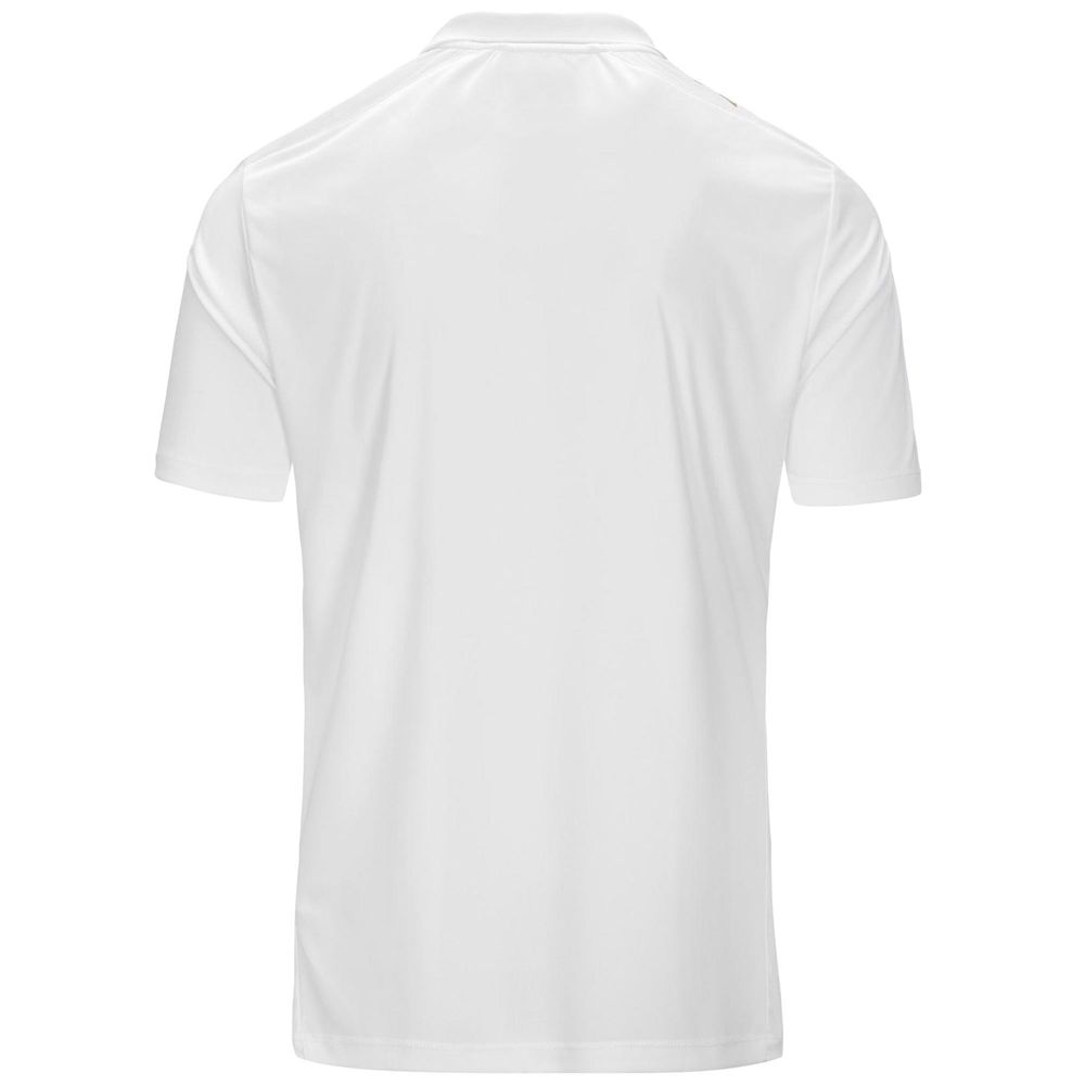 Men Kappa 4 Football Ghiolo Polo Shirt White | 062834-GZV