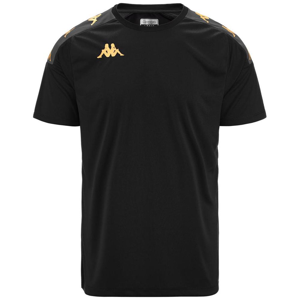 Men Kappa 4 Football Gianto Jersey Black | 519270-BQL