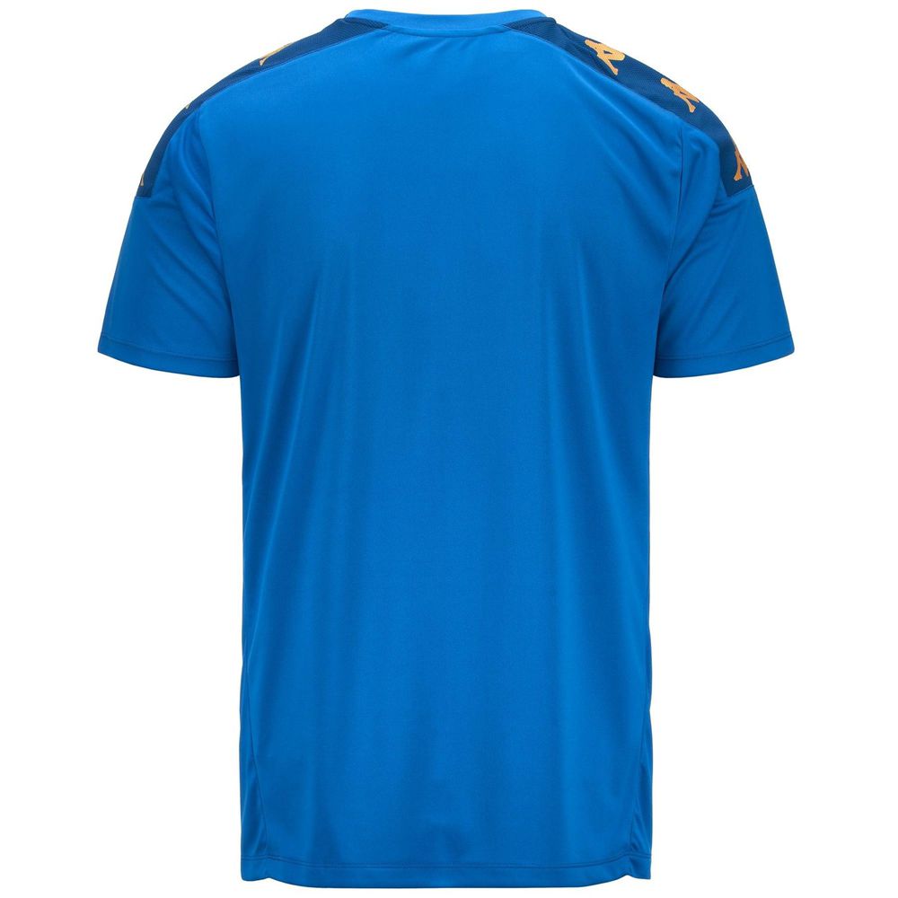 Men Kappa 4 Football Gianto Jersey Blue | 580794-UMJ