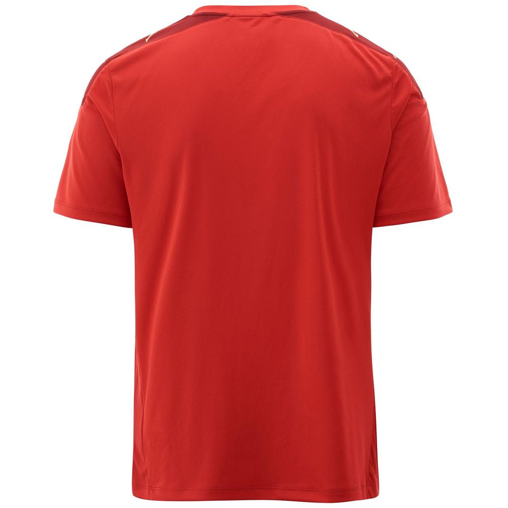 Men Kappa 4 Football Gianto Jersey Red | 398205-ZBQ