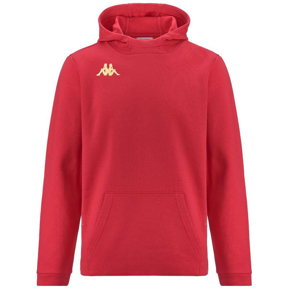 Men Kappa 4 Football Giordi Hoodie Red | 718962-TKD