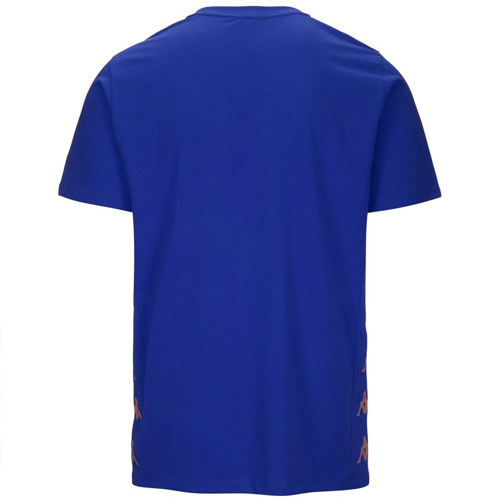 Men Kappa 4 Football Giovo T-Shirt Blue | 640875-WAB