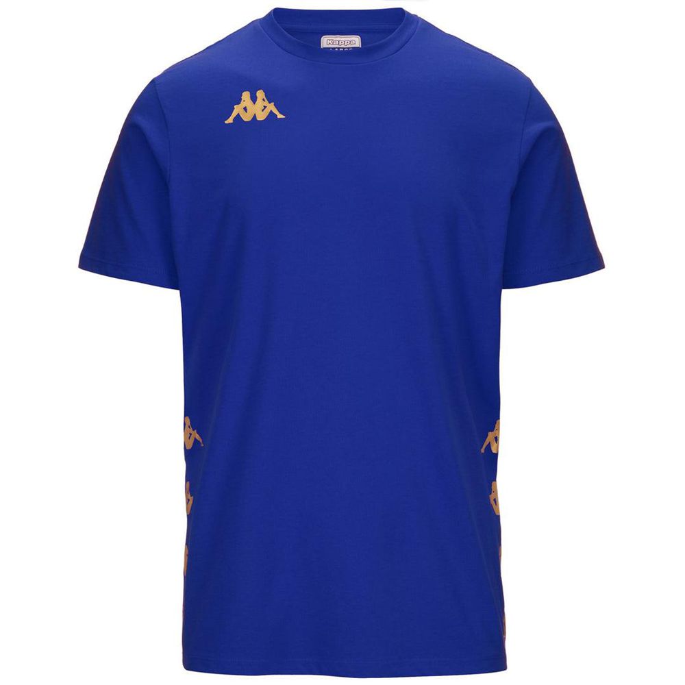 Men Kappa 4 Football Giovo T-Shirt Blue | 640875-WAB