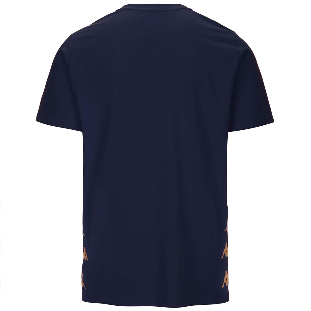 Men Kappa 4 Football Giovo T-Shirt Navy | 679081-DIP