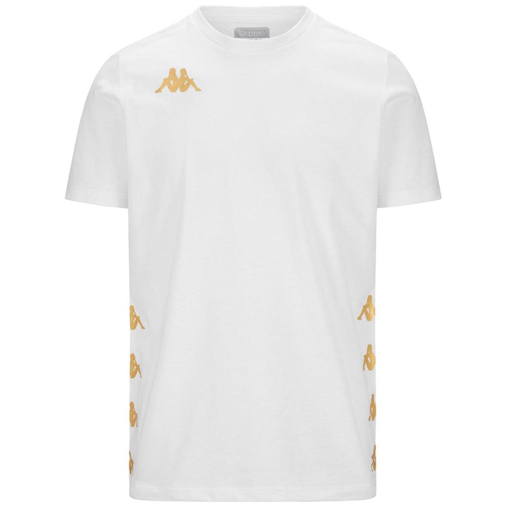 Men Kappa 4 Football Giovo T-Shirt White | 490213-JLG