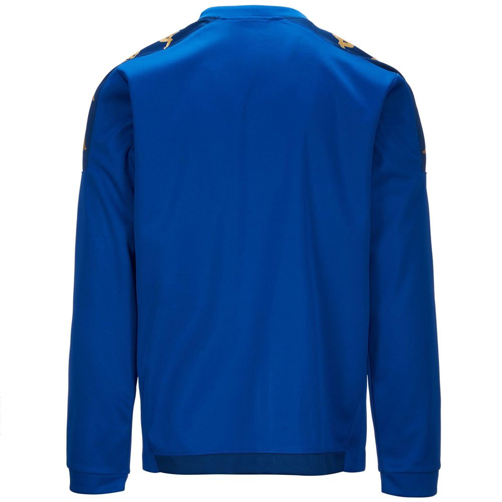 Men Kappa 4 Football Giullio Jacket Blue | 604758-LZC