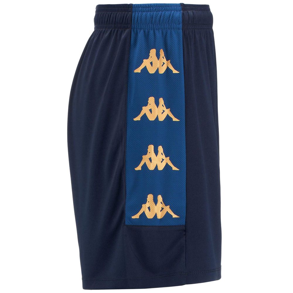 Men Kappa 4 Football Gondo Shorts Navy | 240693-RMS