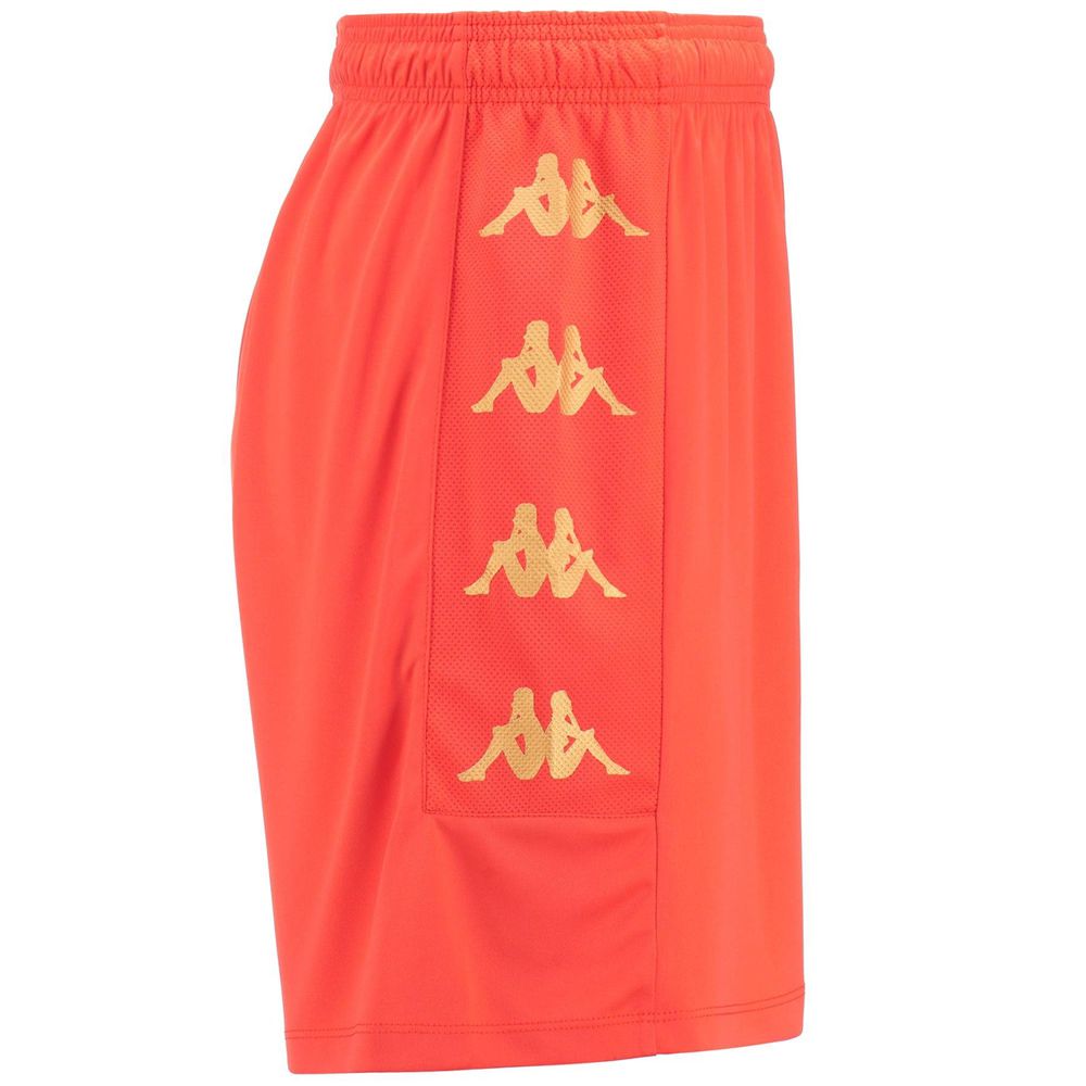 Men Kappa 4 Football Gondo Shorts Orange | 029387-TSN