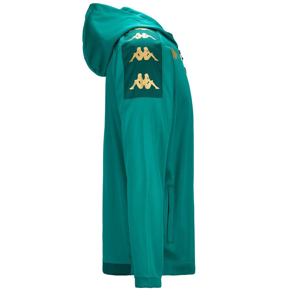 Men Kappa 4 Football Grevolo Hoodie Green | 415829-QXH