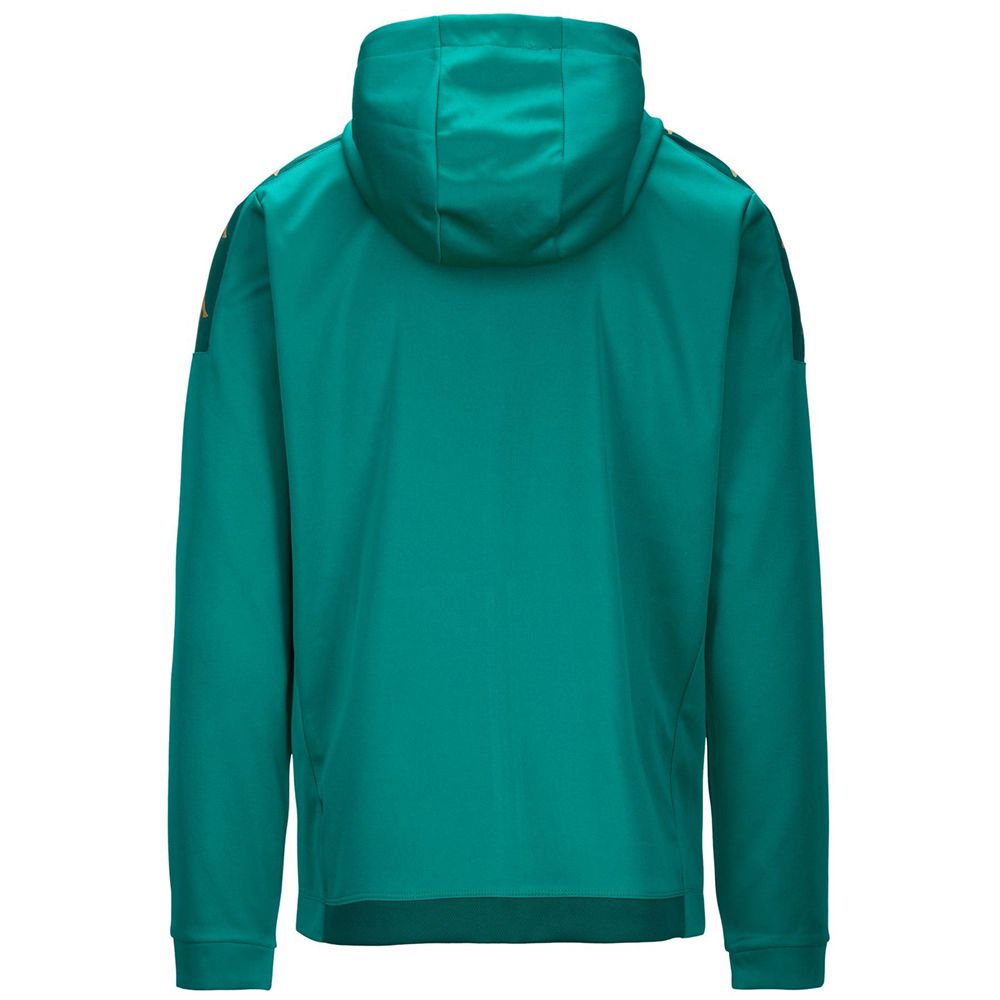 Men Kappa 4 Football Grevolo Hoodie Green | 415829-QXH