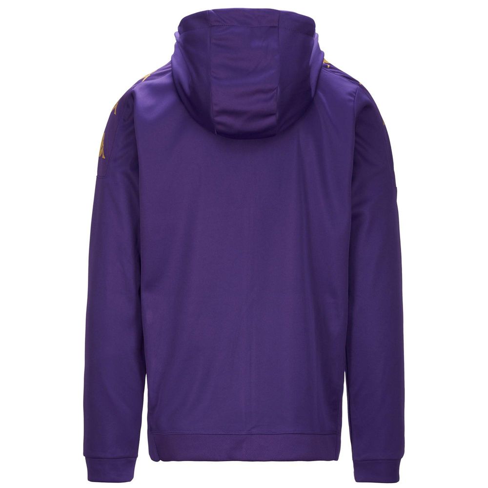 Men Kappa 4 Football Grevolo Hoodie Purple | 409328-BST