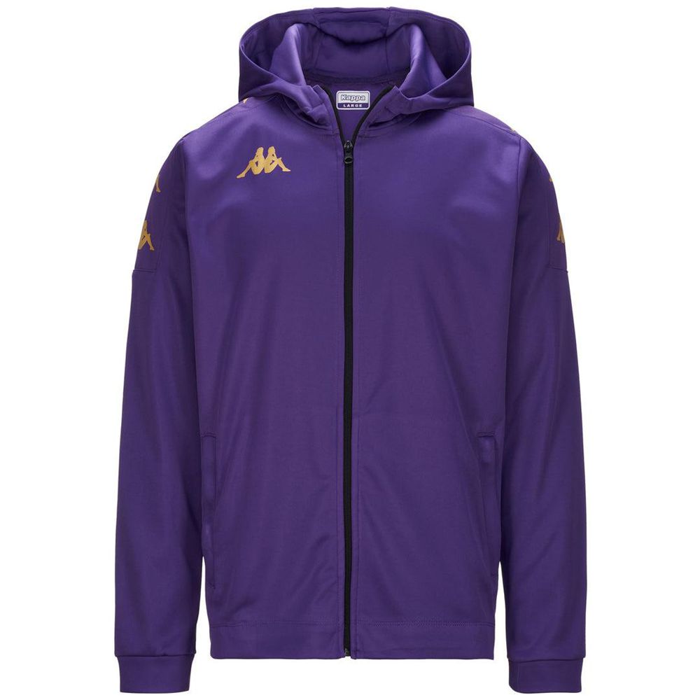 Men Kappa 4 Football Grevolo Hoodie Purple | 409328-BST