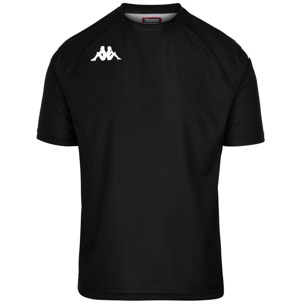 Men Kappa 4 Football Narsatex Jersey Black | 490813-RTU