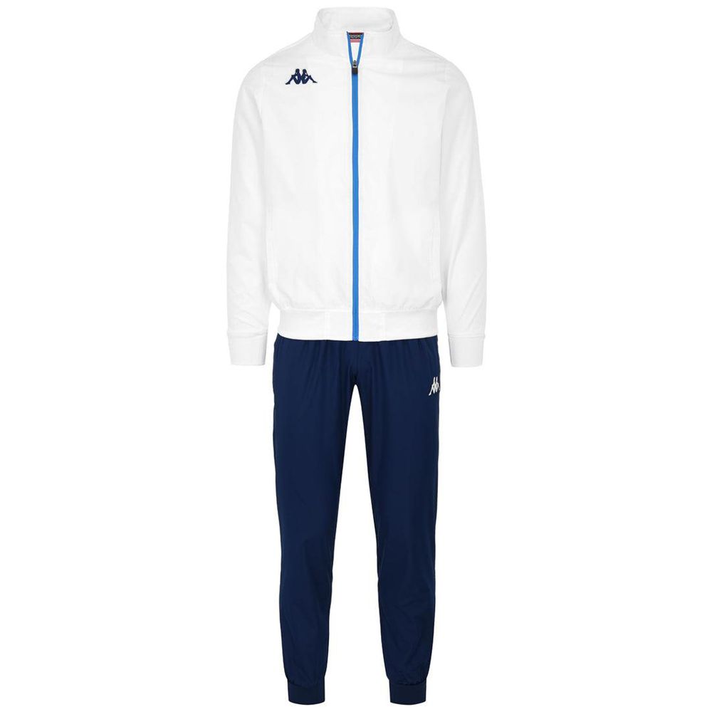 Men Kappa 4 Football Nasteco Tracksuit White | 709462-QGT