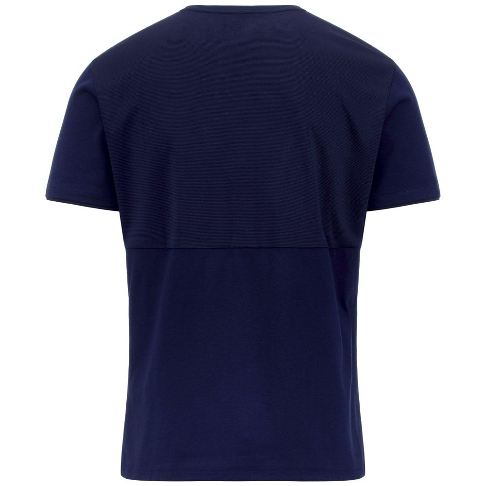 Men Kappa 4 Football Nayba T-Shirt Navy | 254713-VGK