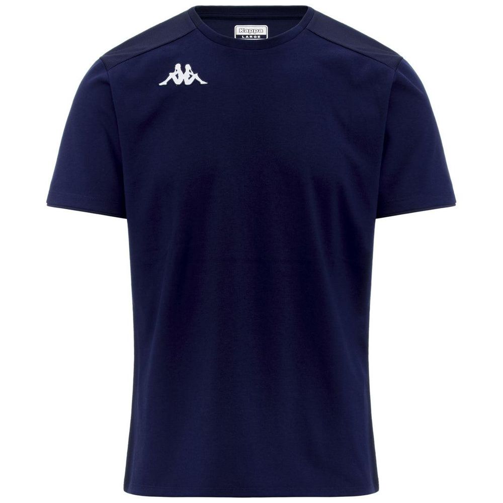 Men Kappa 4 Football Nayba T-Shirt Navy | 254713-VGK