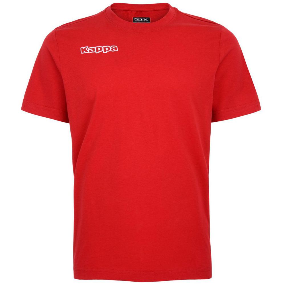 Men Kappa 4 Football Tee T-Shirt Red | 687923-WXA