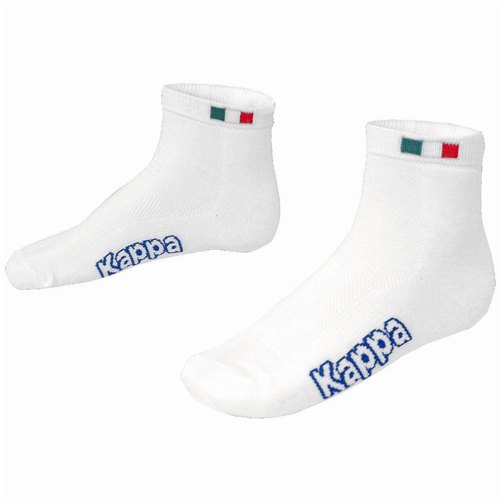 Men Kappa 4 Golf Ronich 1pack Socks White | 932068-GBZ