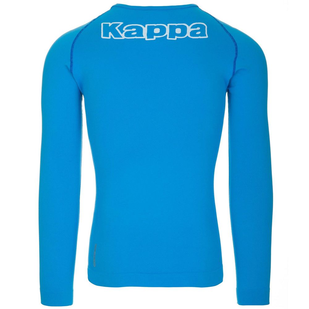 Men Kappa 4 Skin Kombat Nangv T-Shirt Blue | 140867-UCS