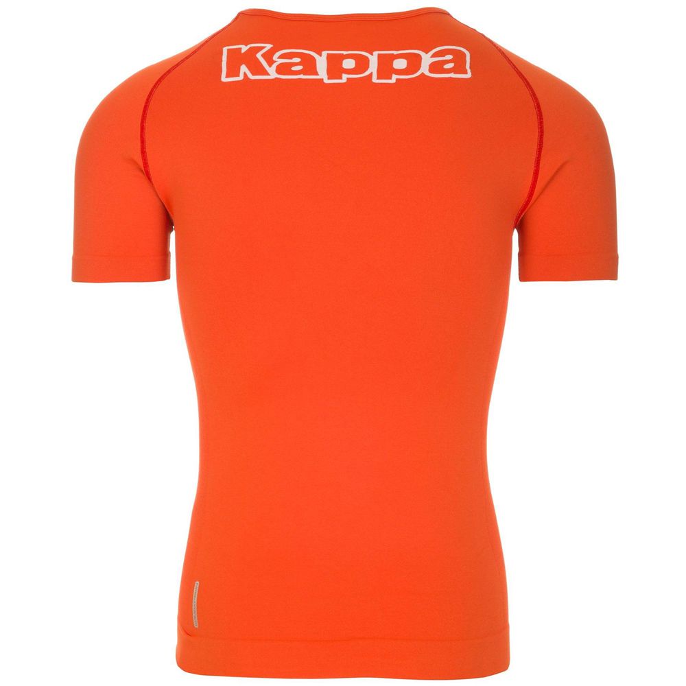 Men Kappa 4 Skin Kombat Nartv T-Shirt Orange | 750194-HOT