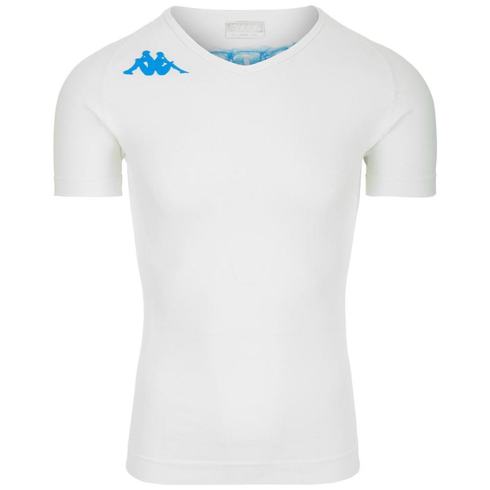 Men Kappa 4 Skin Kombat Nartv T-Shirt White | 745029-UGV