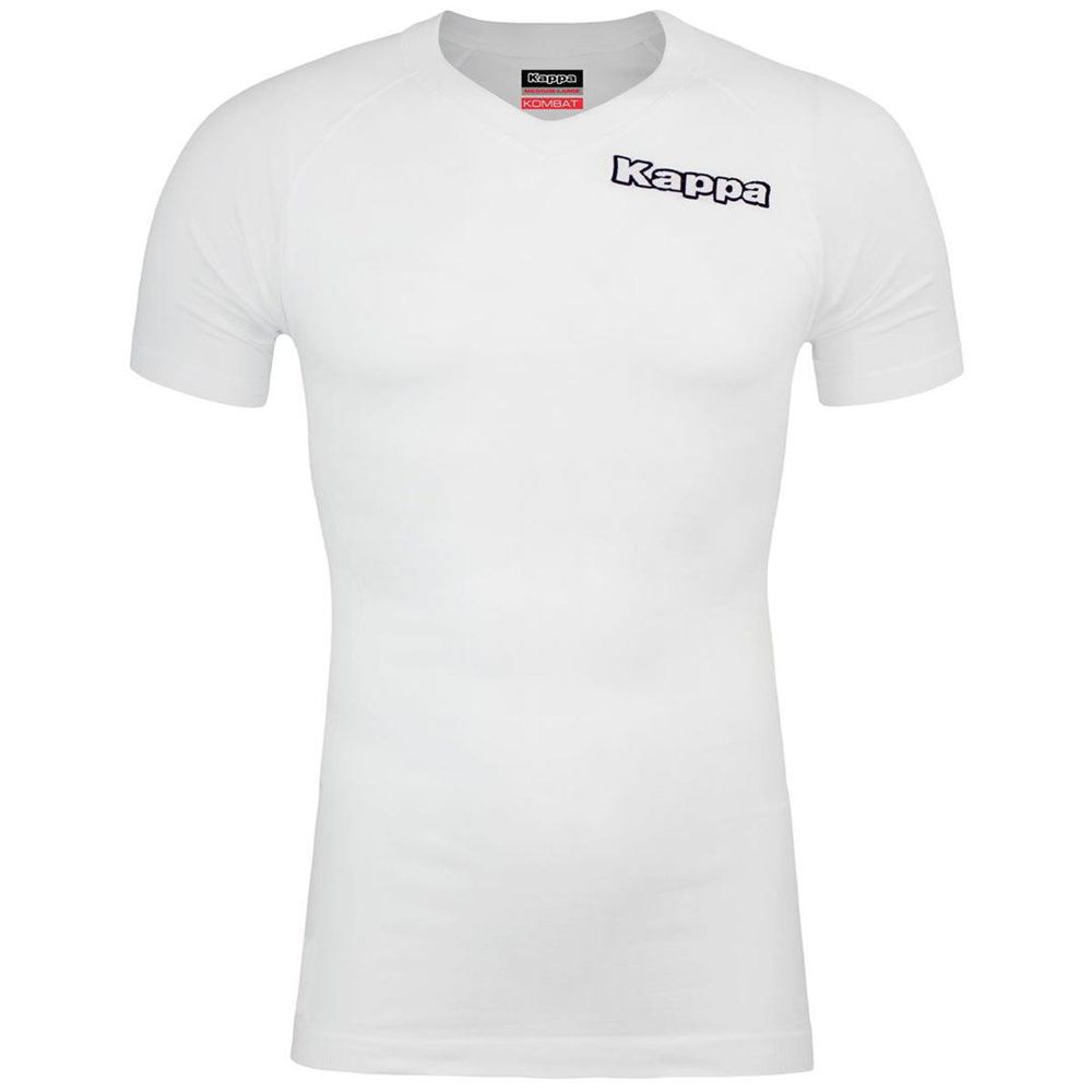 Men Kappa 4 Skin Kombat Niran T-Shirt White | 723094-GAZ