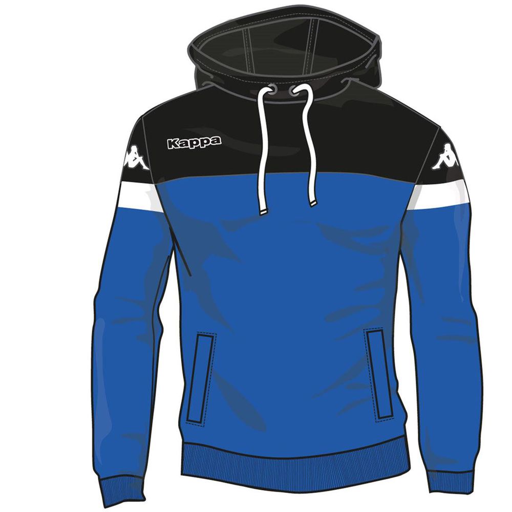 Men Kappa 4 Soccer Accio Hoodie Blue | 731590-DYK