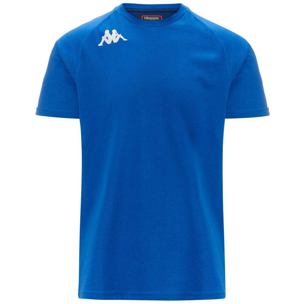 Men Kappa 4 Soccer Ancone T-Shirt Blue | 602859-SYC