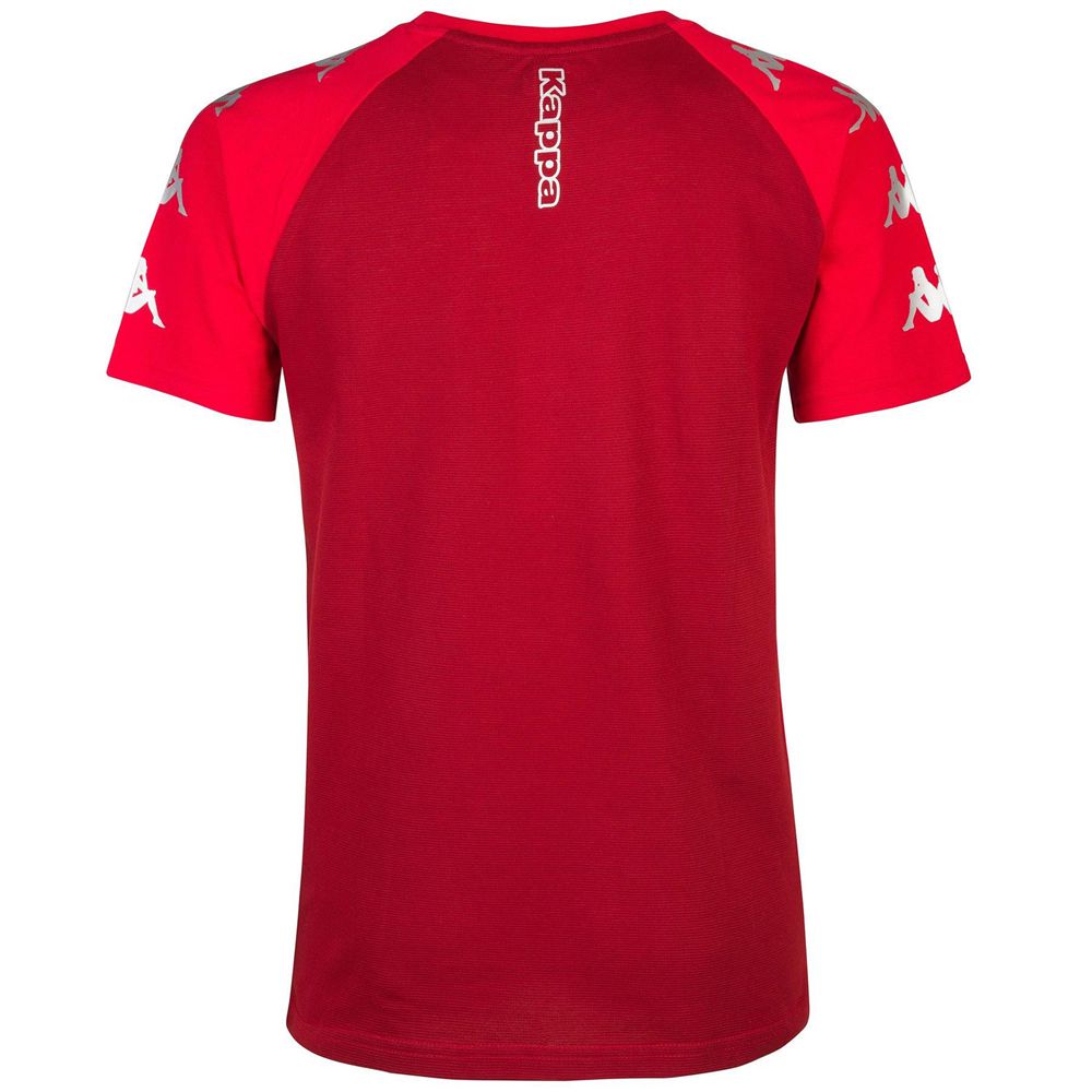 Men Kappa 4 Soccer Ancone T-Shirt Red | 286547-ZIM