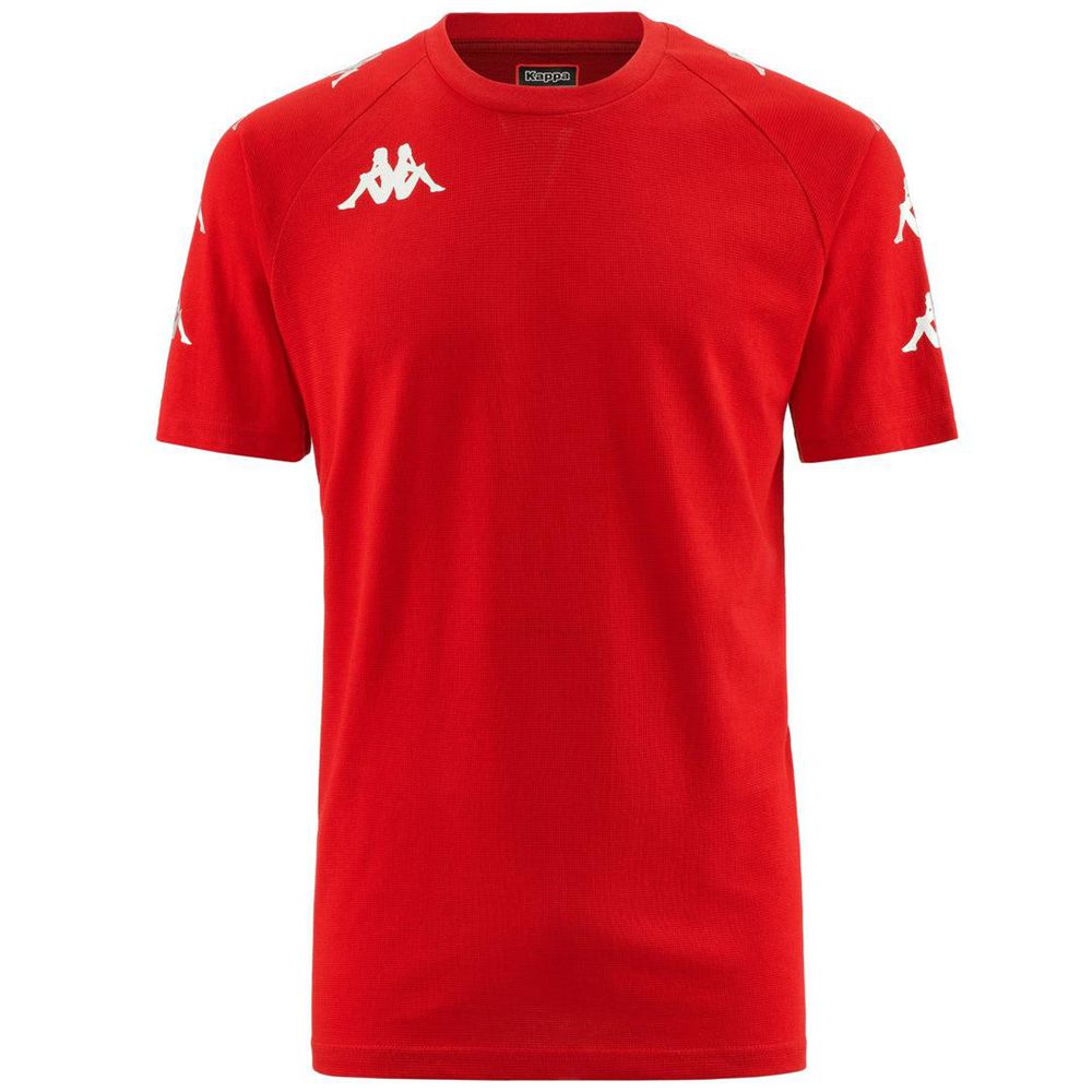 Men Kappa 4 Soccer Ancone T-Shirt Red | 286547-ZIM